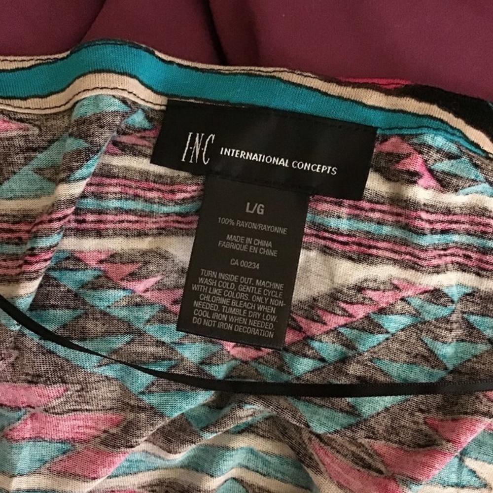 Inc Aztec Print Front Sequin - image 3